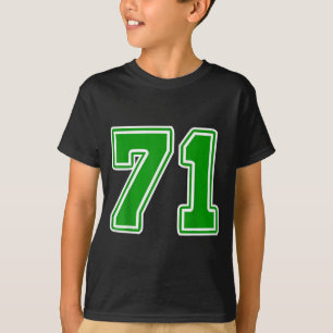 Nummer 71 grüne Sportmannschaft  T-Shirt