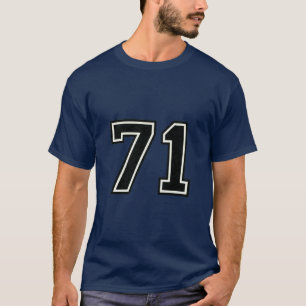 Nummer 71 Varsity-Sportstrikot 71. Geburtstag T-Shirt