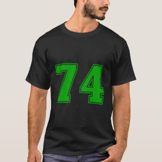 Nummer 74 des Green Sports Fan Jersey T-Shirt