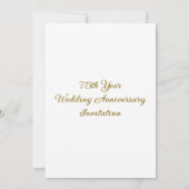 Nummer 75 Foto Hochzeit Jahrestag Einladung (Rückseite)