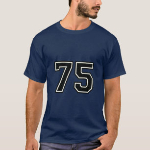 Nummer 75 Varsity-Sportstrikot 75. Geburtstag T-Shirt