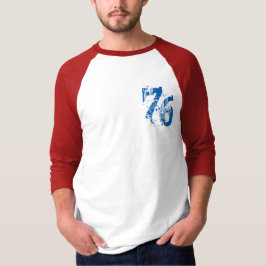 Nummer-76 Shirt Design rot weiß blau USA