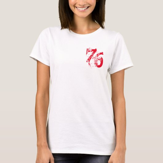 Nummer-76 T - Shirt-Design, anpassbar T-Shirt (Vorderseite)
