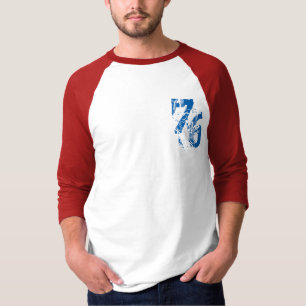 Nummer-76 T - Shirt Design Rot-Blau USA