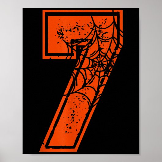 Nummer 7 67 Meme Halloween-Kürbiskostüm passend Poster (Vorne)