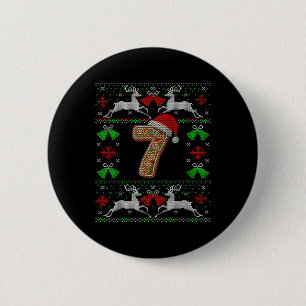 Nummer 7 67 Meme Lustiges Hässliches Weihnachten S Button