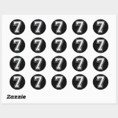 Nummer 7 67 Meme Matching Runder Aufkleber (Blatt)