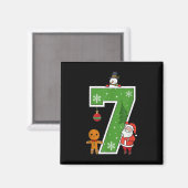 Nummer 7 67 Meme Paar-Pyjamas Weihnachten passend Magnet (Vorderseite/Rückseite)