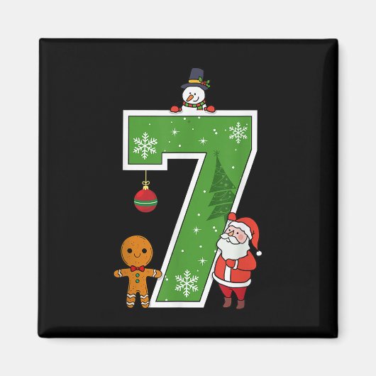 Nummer 7 67 Meme Paar-Pyjamas Weihnachten passend Magnet (Vorne)