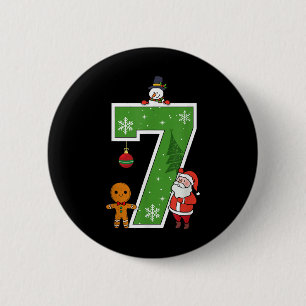 Nummer 7 67 Meme Paare Pyjamas Weihnachten passend Button