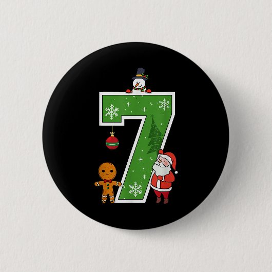 Nummer 7 67 Meme Paare Pyjamas Weihnachten passend Button (Vorderseite)