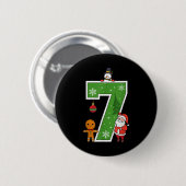 Nummer 7 67 Meme Paare Pyjamas Weihnachten passend Button (Vorne & Hinten)