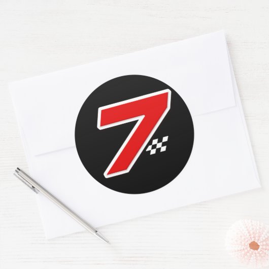 Nummer 7 - Aufkleber (Umschlag)