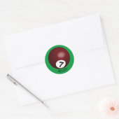 Nummer 7 Ball-Aufkleber für Pool Runder Aufkleber (Umschlag)