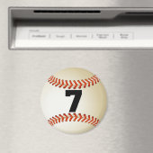 Nummer 7 Baseball Magnet (In Situ (Geschirrspüler))