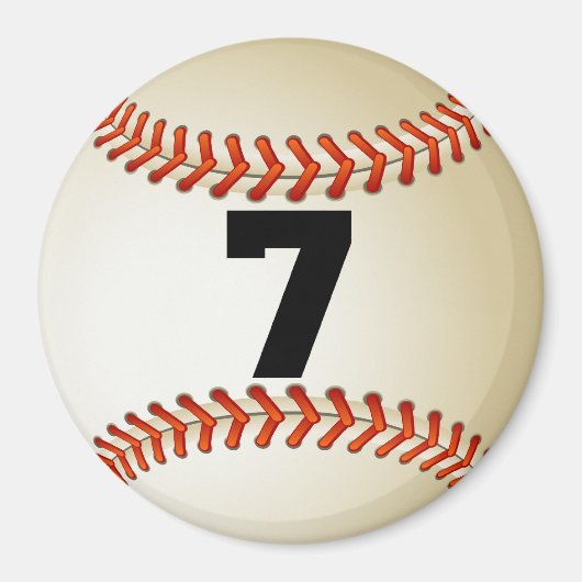 Nummer 7 Baseball Magnet (Vorne)