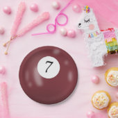Nummer 7 Billardball Pappteller (Party)