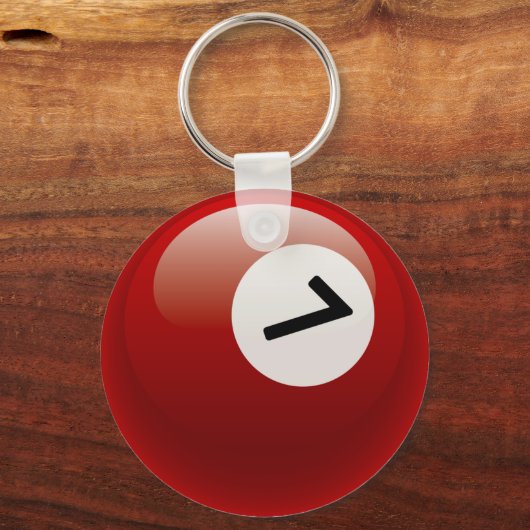 NUMMER 7 BILLIARDS BALL SCHLÜSSELANHÄNGER (Vorderseite)