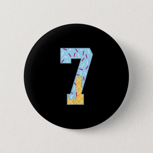Nummer 7 Eis Drip 67 Meme Paar Halloween C Button (Vorderseite)