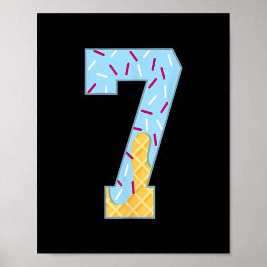 Nummer 7 Eis Drip 67 Meme Paar Halloween C Poster (Vorne)