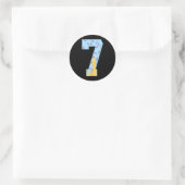 Nummer 7 Eis Drip 67 Meme Paar Halloween C Runder Aufkleber (Tasche)