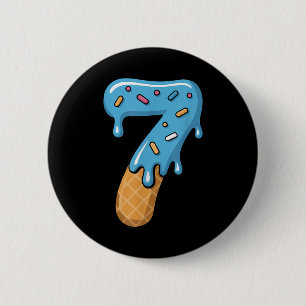 Nummer 7 Eis Drip 67 Meme Paare passende Haare Button