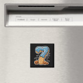 Nummer 7 Eiscreme Sieben Halloween Kürbismänner Fr Magnet (In Situ (Geschirrspüler))