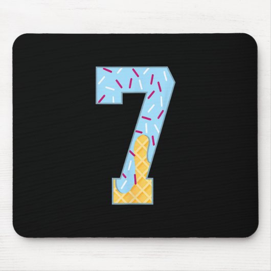 Nummer 7 Eiscreme-Tropf 67 Meme-Paar Halloween C Mousepad (Vorne)