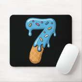 Nummer 7 Eiscreme-Tropf 67 Meme-Paar passend Ha Mousepad (Mit Mouse)