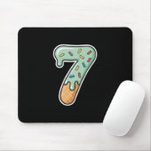 Nummer 7 Eiscreme-Tropf Sechs Sieben 67 Meme 7. Ge Mousepad (Mit Mouse)