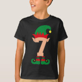 Nummer 7 Elf Chrismas Thema 7 Jahre Jungen Kinder T-Shirt (Vorderseite)