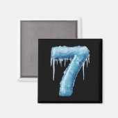 Nummer 7 Fire Ice Nummer Sechs Sieben Meme 67 Alph Magnet (Vorderseite/Rückseite)