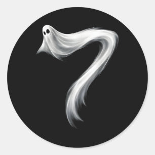Nummer 7 Geist Lustig Sechs Sieben 67 Halloween Me Runder Aufkleber