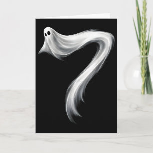 Nummer 7 Geist Lustiger Sechs Sieben 67 Halloween Karte