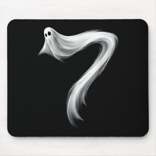 Nummer 7 Geist Lustiger Sechs Sieben 67 Halloween Mousepad (Vorne)