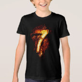Nummer 7 Grafik Kunst in Brandflut Tri-Blend Shirt (Vorderseite)