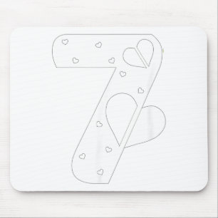 Nummer 7 Herzen Liebe 67 Paar Passende Weihnachten Mousepad