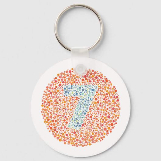 Nummer 7 Ishihara-Prüfkreis Schlüsselanhänger (Vorderseite)