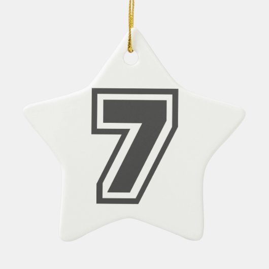 Nummer 7 keramikornament (Vorne)
