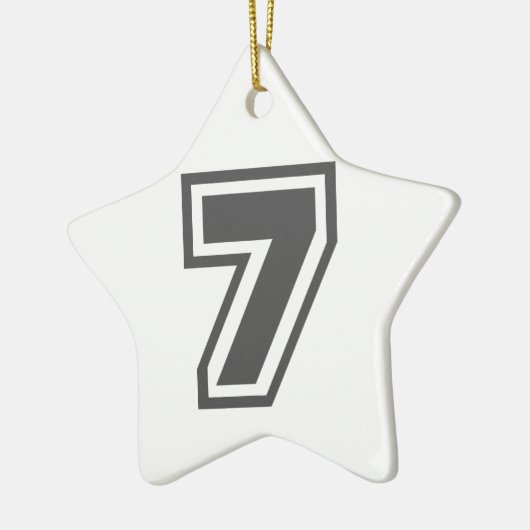 Nummer 7 keramikornament (Links)