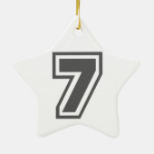 Nummer 7 keramikornament (Hinten)