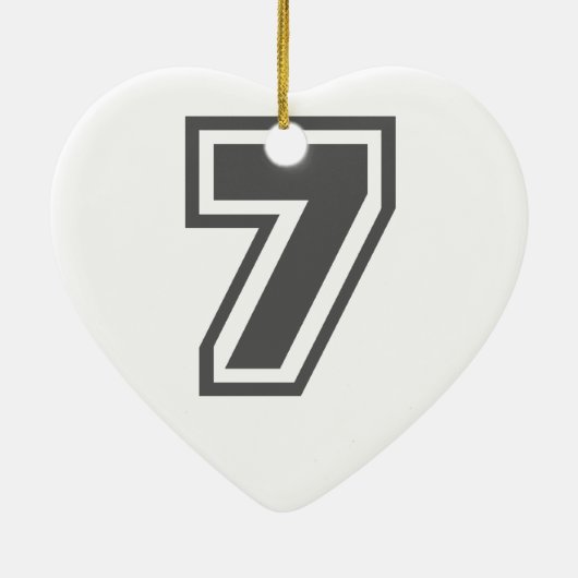 Nummer 7 keramikornament (Hinten)