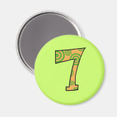 Nummer 7 magnet (Vorderseite/Rückseite)