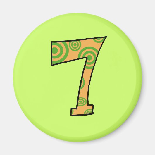 Nummer 7 magnet (Vorne)