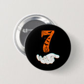 Nummer 7 Matching 67 Meme Halloween Kostüm Männer Button (Vorne & Hinten)
