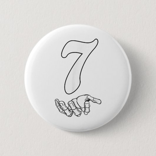 Nummer 7 Matching 67 Meme Halloween-Kostüm Männer Button (Vorderseite)