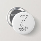 Nummer 7 Matching 67 Meme Halloween-Kostüm Männer Button (Vorne & Hinten)