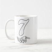 Nummer 7 Matching 67 Meme Halloween-Kostüm Männer Kaffeetasse (Links)
