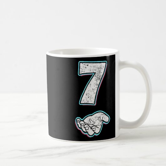Nummer 7 Matching 67 Meme Halloween-Kostüm Männer Kaffeetasse (Rechts)