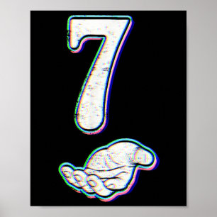 Nummer 7 Matching 67 Meme Halloween-Kostüm Männer Poster